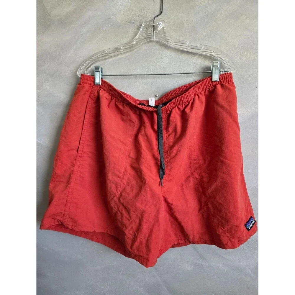 Mens Patagonia Swim Shorts Size XL Drawstring Mesh Lining Orange Red